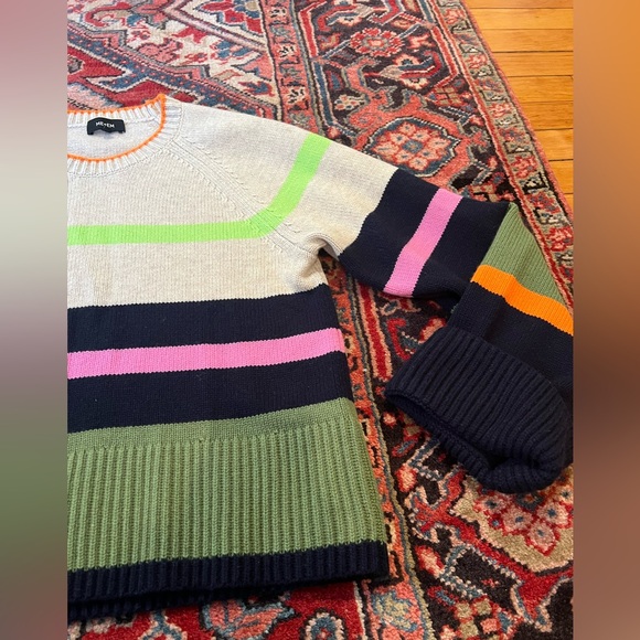 ME+EM Wool and Cashmere Multicolor Striped Sweater— Womens Large - Picture 4 of 11